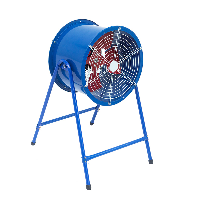Ventilateur industriel à flux axial vertical pneumatique bleu, ventilateur d'échappement puissant de type haute puissance